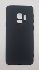 Чехол накладка Carbon для SAMSUNG Galaxy S9 (SM-G960), силикон, цвет черный.