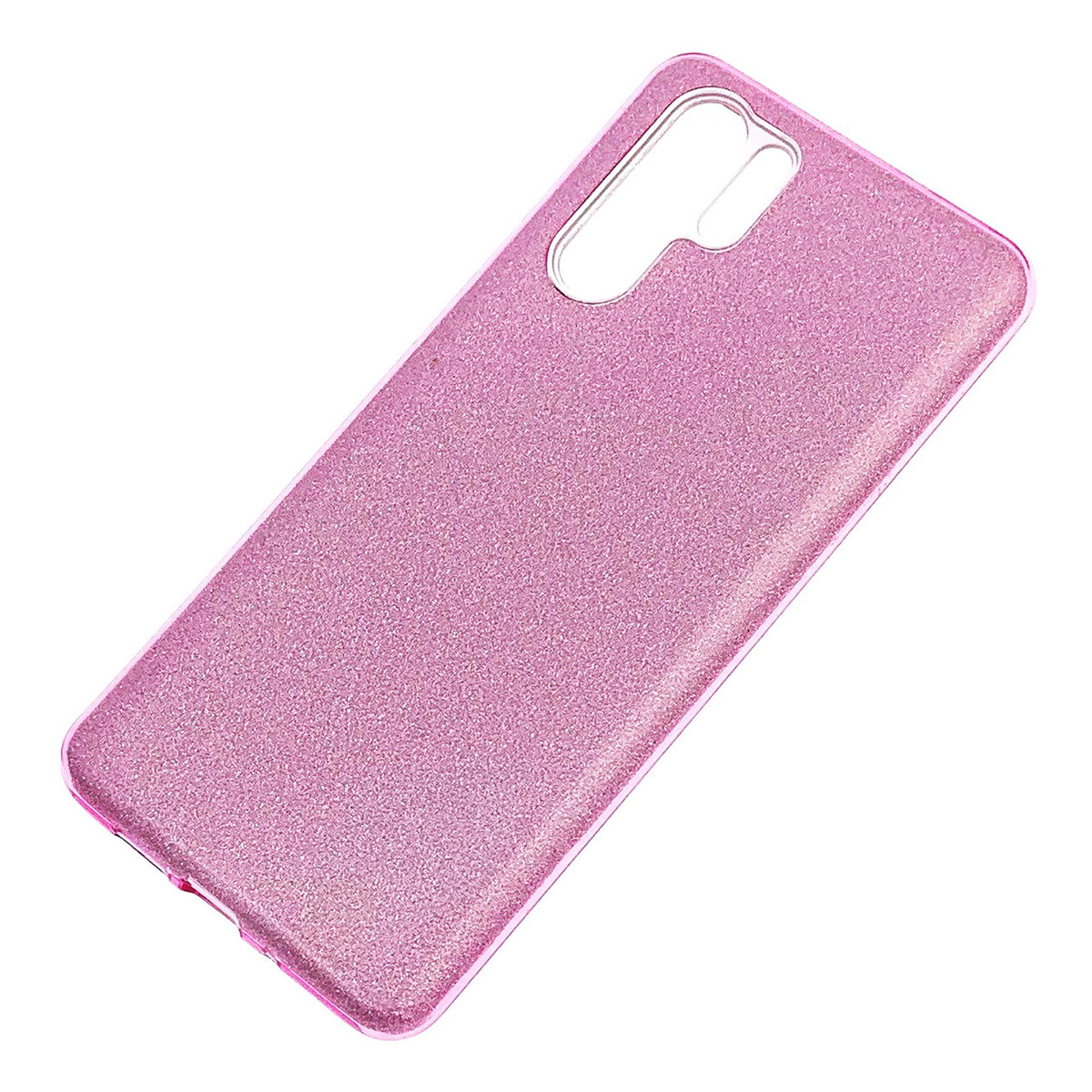 Чехол накладка Shine для HUAWEI P30 Pro (VOG-L29), силикон, блестки, цвет розовый.