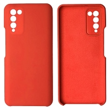 Чехол накладка Silicon Cover для HUAWEI Honor 10X Lite, силикон, бархат, цвет красный