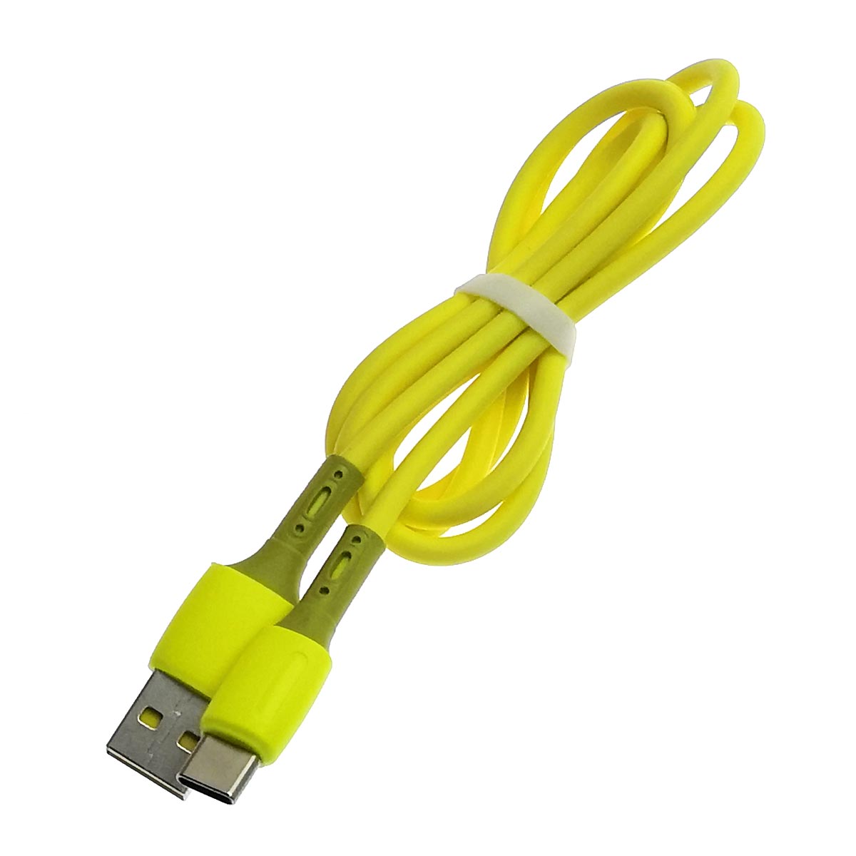 Кабель MRM MR39t USB Type C, 2.4А, длина 1 метр, силикон, цвет желтый Кабель MRM MR39t USB Type C, 2.4А, длина 1 метр, силикон, цвет желтый