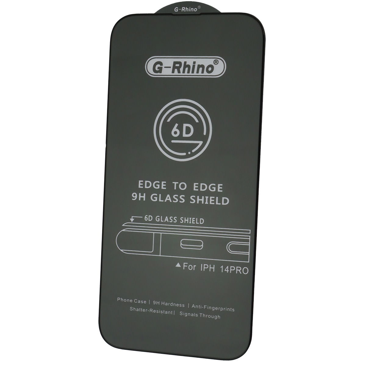 Защитное стекло 6D G-Rhino для APPLE iPhone 14 Pro (6.1"), цвет окантовки черный