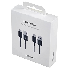 Кабель SAMSUNG (EP-DG930MBRGRU) USB A на USB Type C, длина 1.5 метра, цвет черный (комплект 2 шт.)