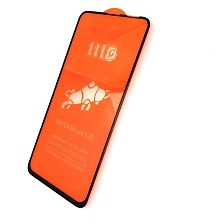 Защитное стекло 11D FULL GLUE для HUAWEI P30 (ELE-L29 / ELE-L09), цвет канта чёрный.