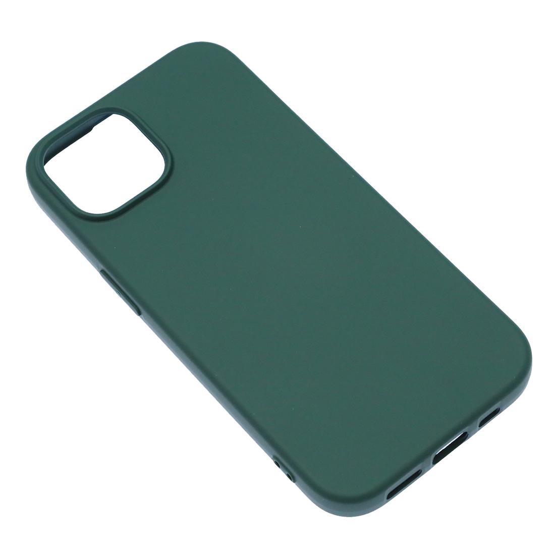 Чехол накладка NANO для APPLE iPhone 15 (6.1), силикон, бархат, цвет темно зеленый