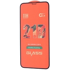 Защитное стекло 21D для APPLE iPhone XR, iPhone 11, цвет окантовки черный