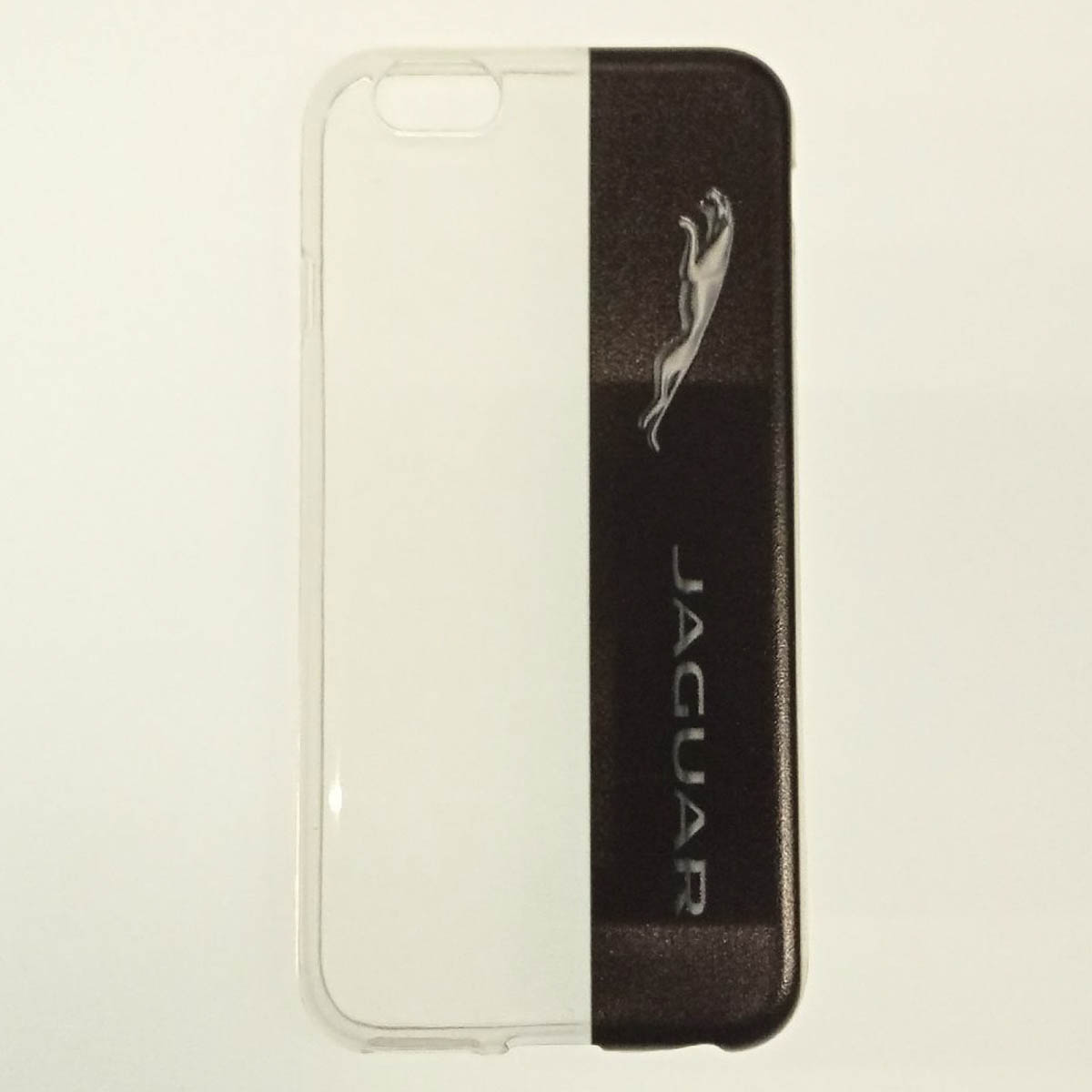Силиконовый чехол для iPhone 6/6S марки автомобиля "Jaguar" (прозрачный/европакет).