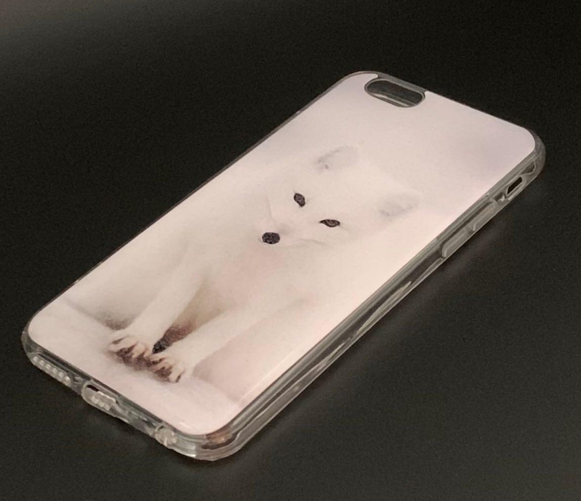 Чехол накладка для APPLE iPhone 6, 6S, силикон, рисунок белая лисичка.