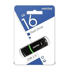 Флешка USB 2.0 16GB SMARTBUY Paean, цвет черный