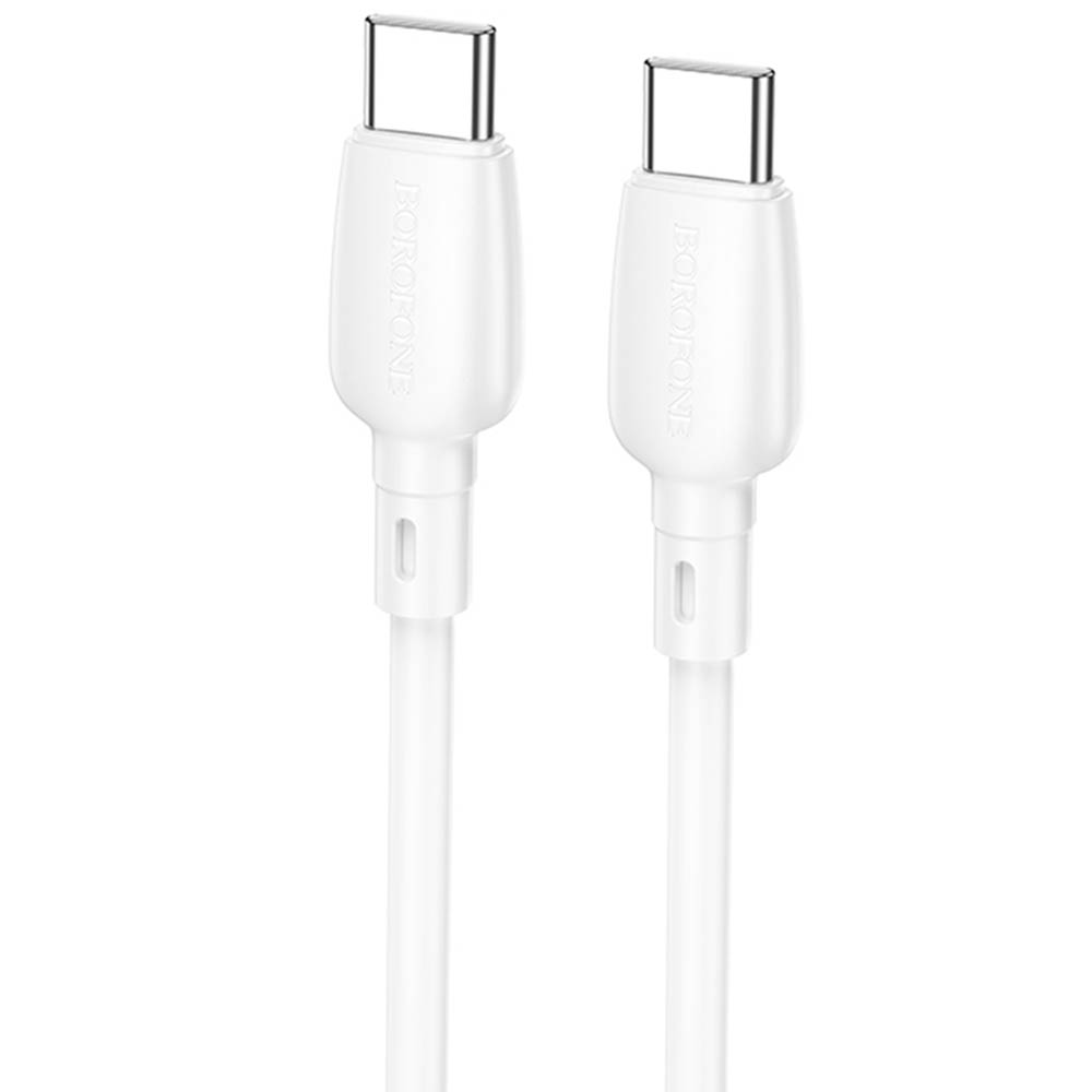 Кабель BOROFONE BX93 USB Type C на Type C, 60W, 3A, длина 1 метр, цвет белый