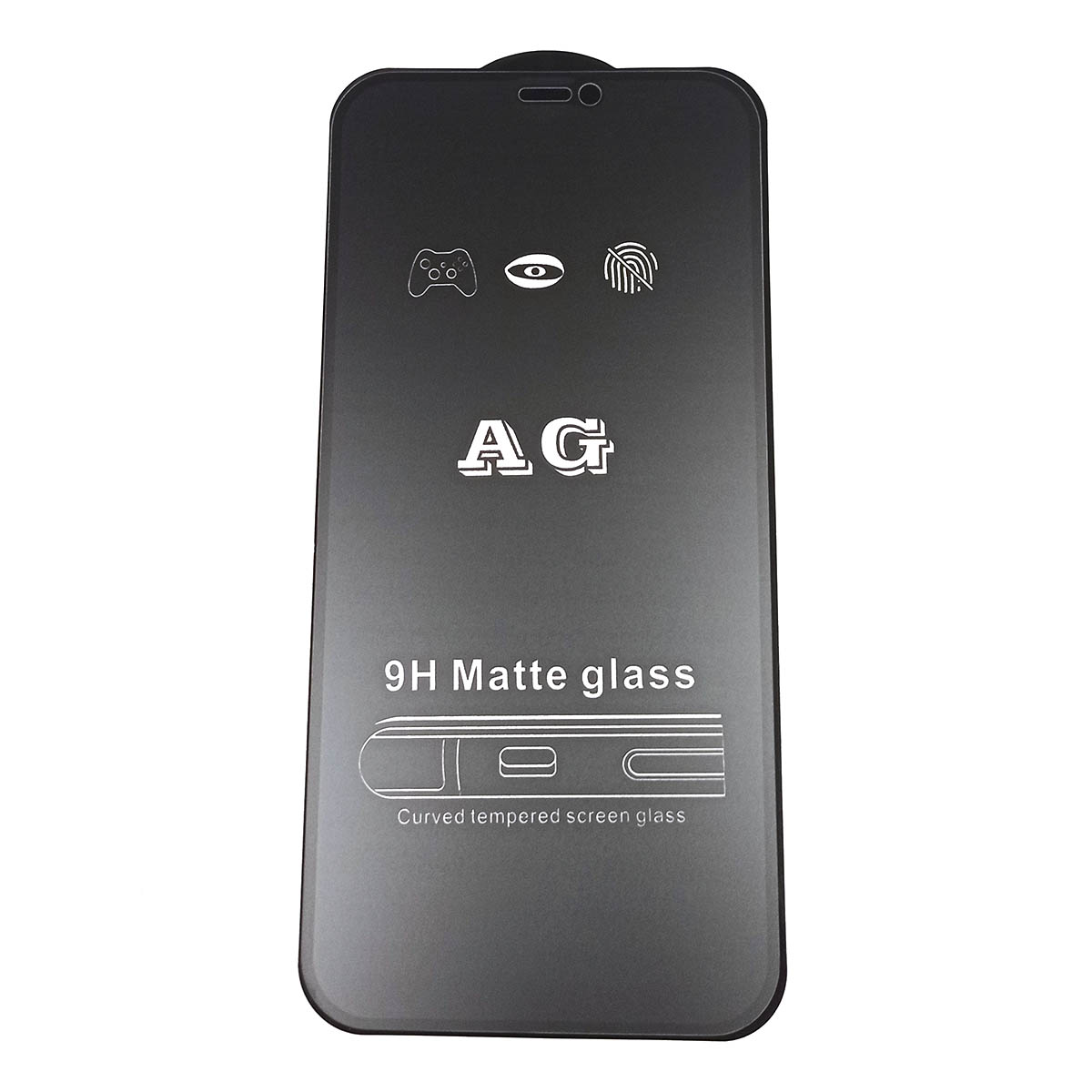 Защитное стекло AG Full Glue для APPLE iPhone 12, iPhone 12 Pro (6.1"), матовое, цвет окантовки черный Защитное стекло AG Full Glue для APPLE iPhone 12, iPhone 12 Pro (6.1"), матовое, цвет окантовки черный