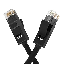 Патч-корд GCR UTP Cat.5e, 24AWG, 1 Гбит/с, сетевой кабель для интернета, длина 3 метра, цвет черный