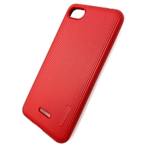 Чехол накладка Cherry для XIAOMI Redmi 6A, силикон, цвет темно красный