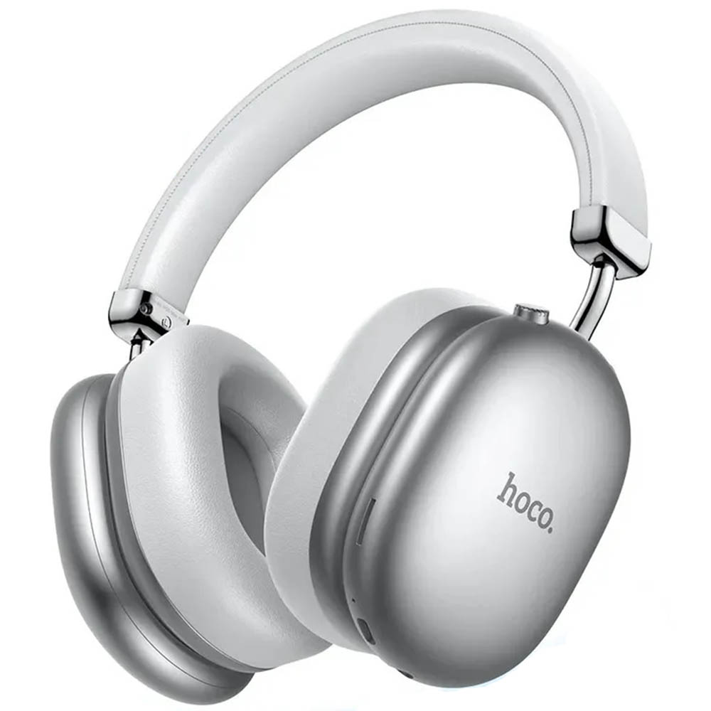 Гарнитура (наушники с микрофоном) беспроводная, полноразмерная, HOCO W35 Max, ANC, цвет серебристый
