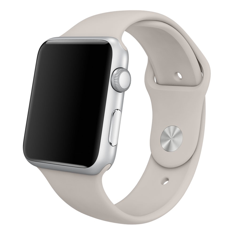 Ремешок для Apple Watch спортивный "Sport", размер 42-44 mm, цвет каменно-серый.