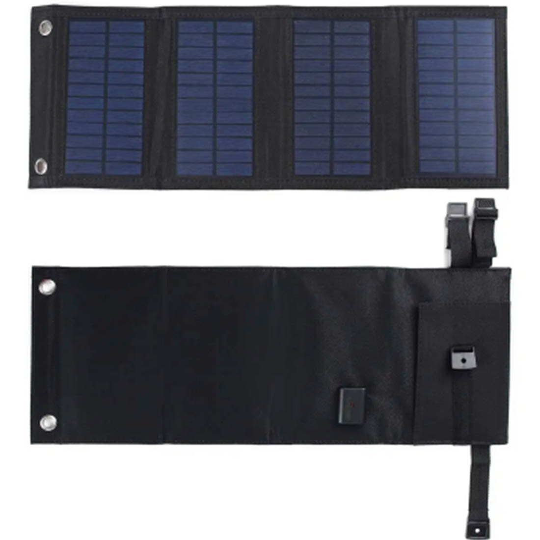 Портативная солнечная панель Sunveil, USB-порт, цвет черный