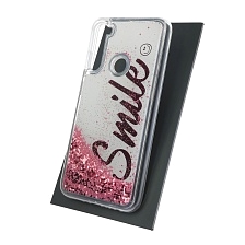 Чехол накладка TransFusion для XIAOMI Redmi Note 8, силикон, переливашка, рисунок Smile.
