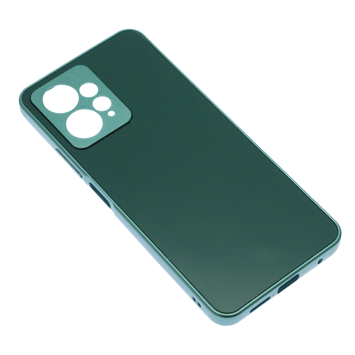 Чехол накладка для XIAOMI Redmi Note 12 4G, защита камеры, силикон, пластик, цвет темно зеленый Чехол накладка для XIAOMI Redmi Note 12 4G, защита камеры, силикон, пластик, цвет темно зеленый