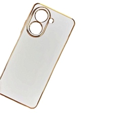 Чехол накладка для XIAOMI Redmi A5, POCO C71, защита камеры, силикон, цвет бело золотистый