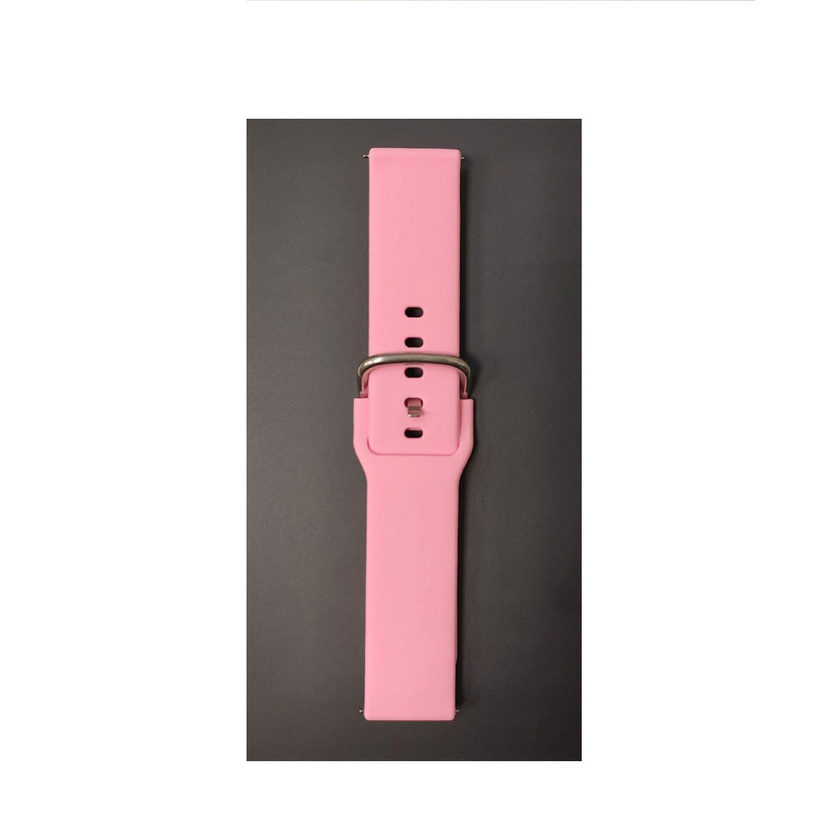 Ремешок для смарт часов универсальный 22 мм для SAMSUNG, XIAOMI, HUAWEI, силикон, цвет розовый