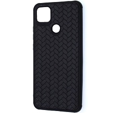 Чехол накладка для XIAOMI Redmi 9C, Redmi 10A, защита камеры, силикон, плетение, цвет черный Чехол накладка для XIAOMI Redmi 9C, Redmi 10A, защита камеры, силикон, плетение, цвет черный