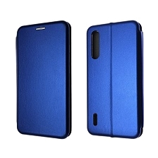 Чехол книжка STYLISH для XIAOMI Mi A3, Mi CC9E, экокожа, визитница, цвет темно синий.
