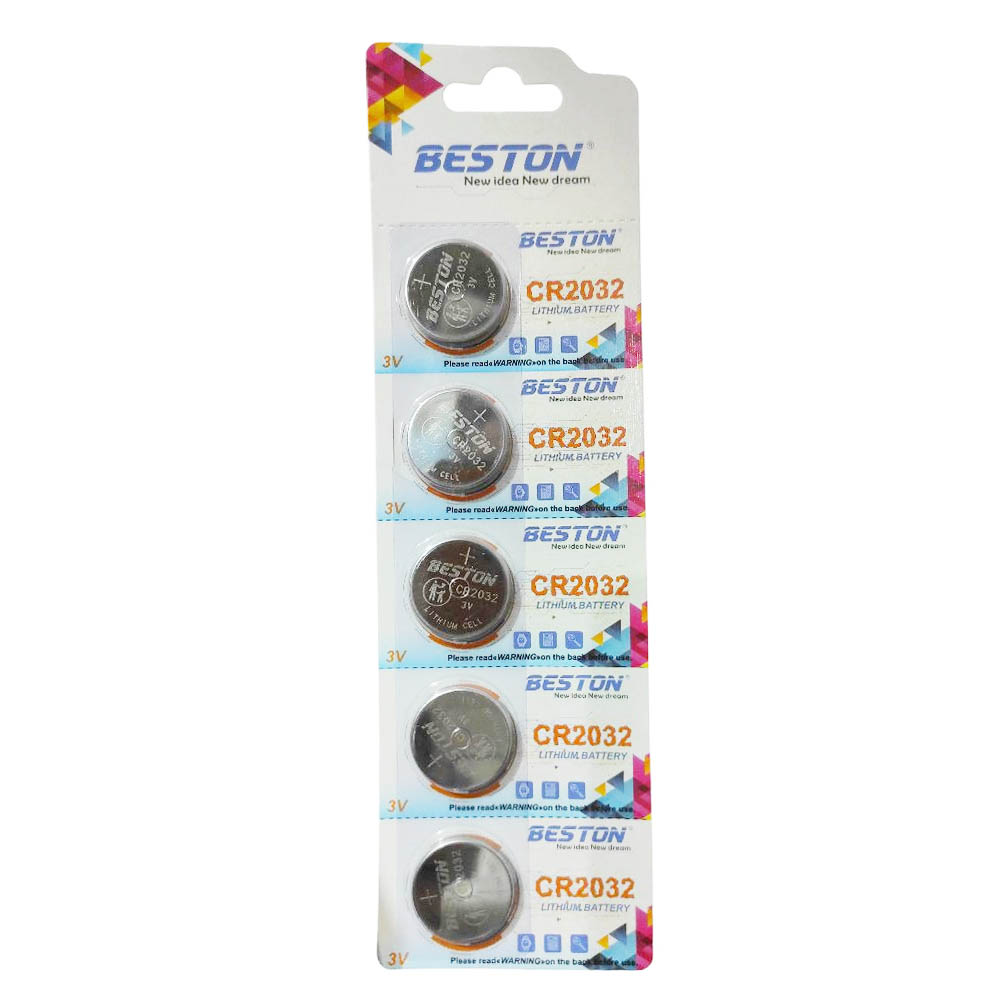 Батарейка BESTON CR2032, BL5, Lithium, 3V