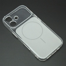 Чехол накладка EMILY для APPLE iPhone 17, защита камеры, силикон, цвет прозрачно белый