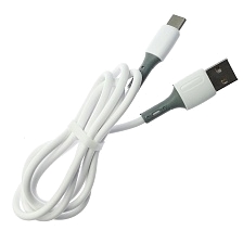 Кабель MRM MR39t USB Type C, 2.4А, длина 1 метр, силикон, цвет белый