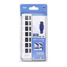 USB-Хaб SmartBuy SBHA-7307, 7 USB портов с выключателем, цвет белый