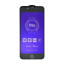 Защитное стекло "99D" для APPLE iPhone 6/6G/6S (4.7") анти-бликовое Anti-Blue, цвет окантовки чёрный.