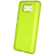 Чехол накладка Clear Case для XIAOMI POCO X3, POCO X3 Pro, силикон 1.5 мм, защита камеры, цвет прозрачно зеленый Чехол накладка Clear Case для XIAOMI POCO X3, POCO X3 Pro, силикон 1.5 мм, защита камеры, цвет прозрачно зеленый