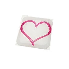 Стикер наклейка 3D для телефона, чехла, рисунок Сердце, цвет розовый скетч