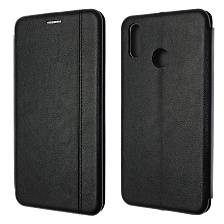 Чехол книжка для HUAWEI Y9 2019, экокожа, цвет черный