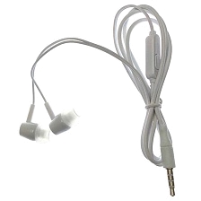 Гарнитура (наушники с микрофоном) проводная, EARPHONES L29, цвет белый