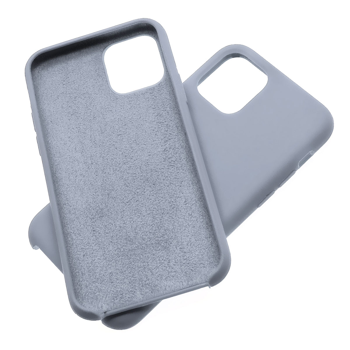 Чехол накладка Silicon Case для APPLE iPhone 11 Pro, силикон, бархат, цвет сиреневый.