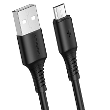 Кабель BOROFONE BX47 Coolway Micro USB, 2.4A, длина 1 метр, цвет черный Кабель BOROFONE BX47 Coolway Micro USB, 2.4A, длина 1 метр, цвет черный
