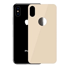 Защитное стекло для APPLE iPhone XS MAX, на заднюю сторону, цвет золотистый. Защитное стекло для APPLE iPhone XS MAX, на заднюю сторону, цвет золотистый.