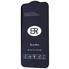 Защитное стекло 5D BRAUFFEN для APPLE iPhone 15 Plus (6.7"), цвет окантовки черный