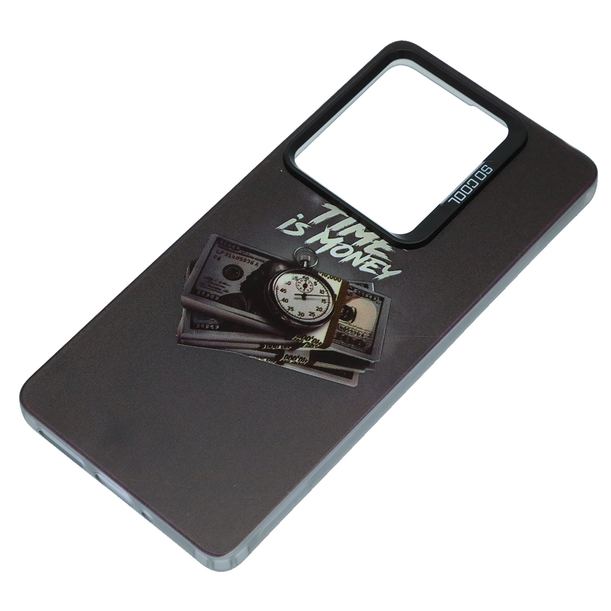 Чехол накладка для XIAOMI Redmi Note 13 Pro 4G, POCO M6 Pro 4G, защита камеры, силикон, рисунок TIME IS MONEY