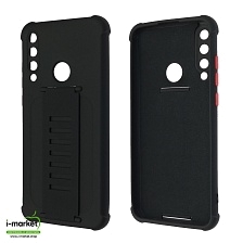 Чехол накладка LADDER NANO для HUAWEI Y6P 2020, силикон, держатель, цвет черный