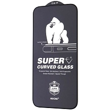 Защитное стекло KINGKONG WTP-091 для APPLE iPhone 15 Pro Max (6.7"), цвет окантовки черный