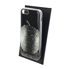 Чехол накладка для APPLE iPhone 5, iPhone 5G, iPhone 5S, iPhone SE, силикон, глянцевый, рисунок Мокрое яблоко