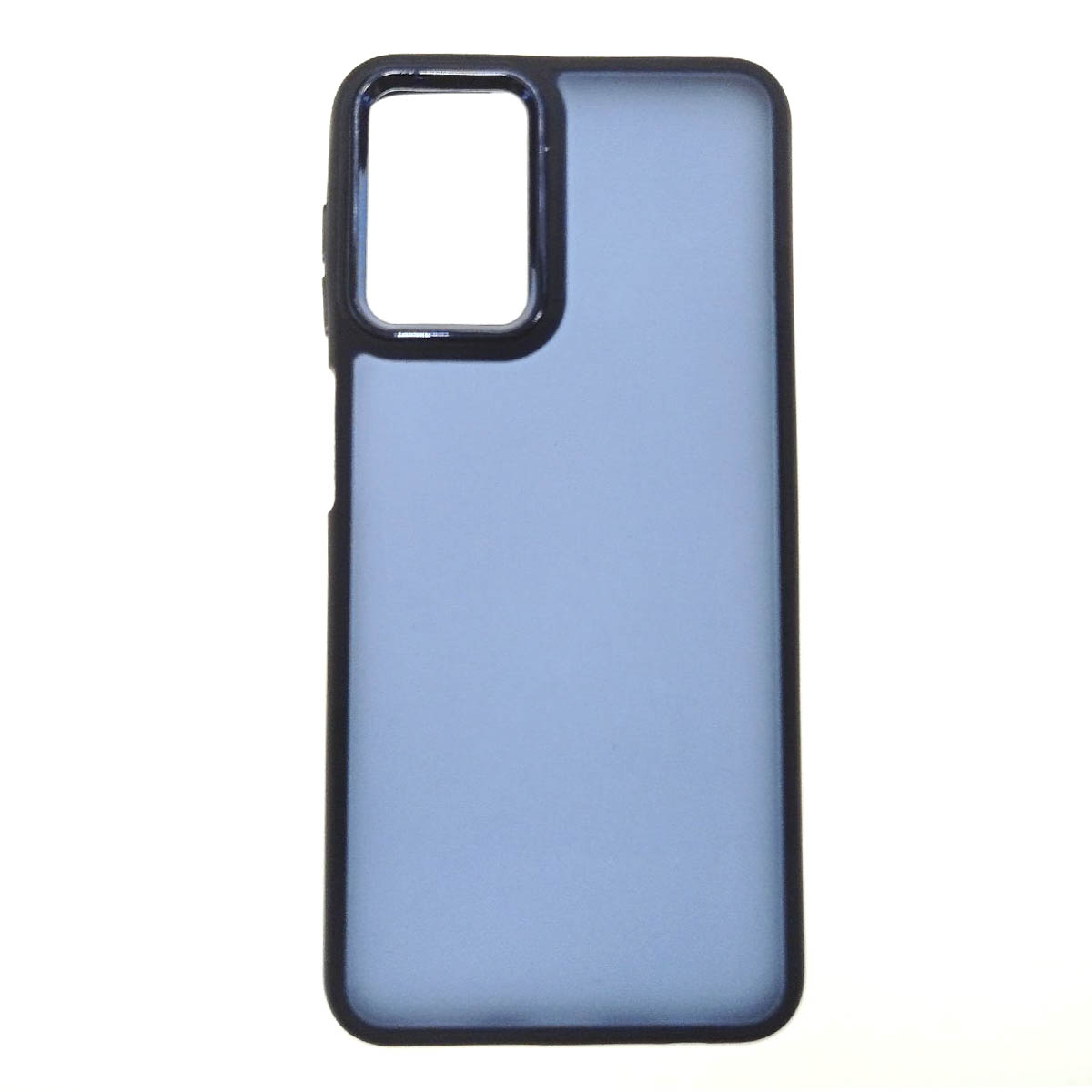 Чехол накладка для SAMSUNG Galaxy A13 силикон, пластик, цвет окантовки темно синий