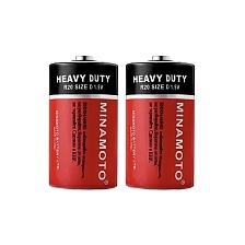 Батарейка MINAMOTO R20 D Shrink 2 Heavy Duty 1.5V Батарейка MINAMOTO R20 D Shrink 2 Heavy Duty 1.5V