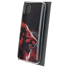 Чехол накладка для Realme C11 2020, силикон, рисунок красный лев