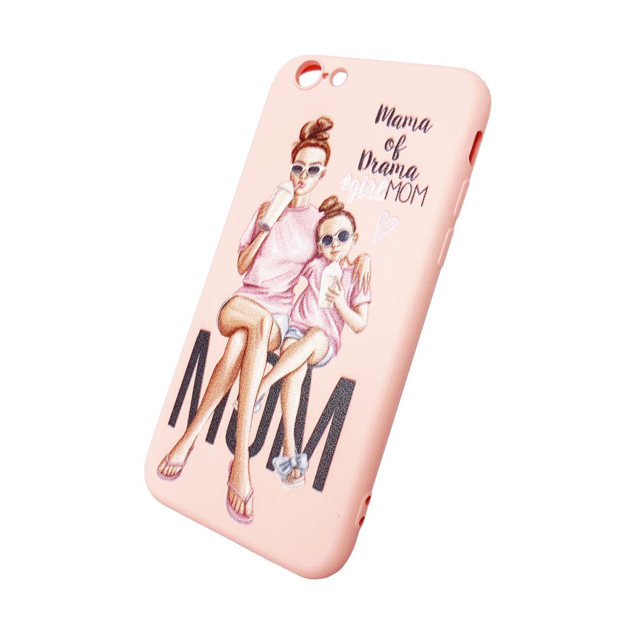 Чехол накладка для APPLE iPhone 6, 6S, силикон, рисунок Mama of Drama Girl MOM.