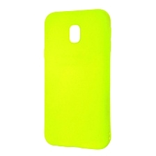 Чехол накладка Fashion Case для SAMSUNG Galaxy J3 2017 (SM-J330), силикон, цвет желтый.