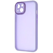 Чехол накладка KING для APPLE iPhone 13 (6.1"), силикон, пластик, защита камеры, цвет окантовки сиреневый