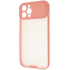 Чехол накладка LIFE TIME для APPLE iPhone 12 Pro MAX (6.7"), силикон, пластик, матовый, со шторкой для защиты задней камеры, цвет окантовки розовый