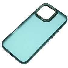 Чехол накладка для APPLE iPhone 16 Pro Max (6.9"), силикон, пластик, цвет темно зеленый Чехол накладка для APPLE iPhone 16 Pro Max (6.9"), силикон, пластик, цвет темно зеленый